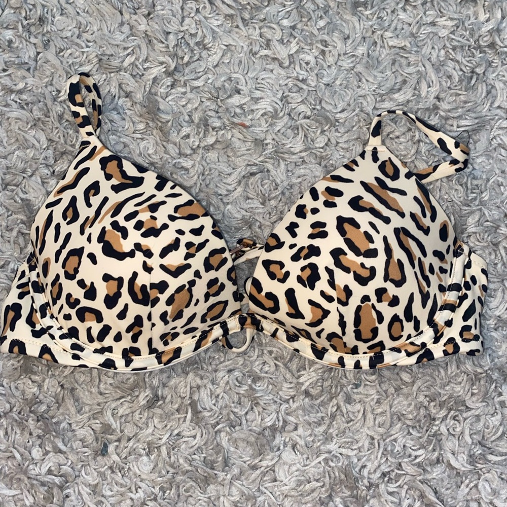 Cheetah Print Bikini Top
